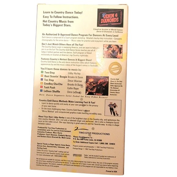 Country Gold Dance Instruction vol 1 2 VHS Movie Tape Lot Line Dancing Western - Picture 4 of 13